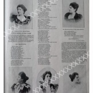 CARTEL ANTIGUO ORIGINAL DE 1897 CIA. OPERA ITALIANA EN MEXICO, TEATRO