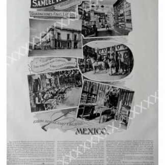 CARTEL ANTIGUO ORIGINAL DE 1897 EMPRESA SAMUEL W. WALKER