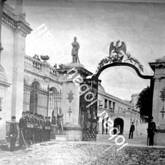GRABADO ANTIGUO 1899 COLEGIO MILITAR D.F, ENTRADA / MLT