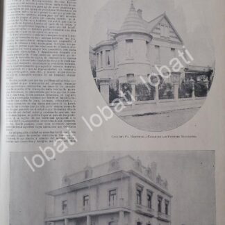 CARTEL ANTIGUO ORIGINAL DE CASAS SEÑORIALES DE D.F. HARTMAN Y JOSE MARIA DEL RIO / LDM