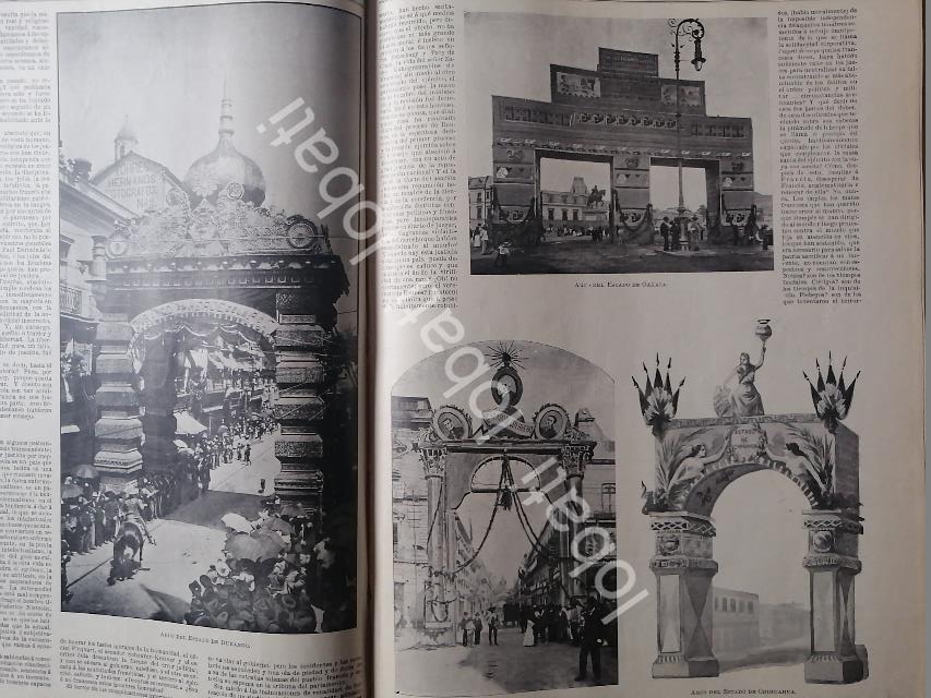 CARTEL ANTIGUO ORIGINAL DE ARCOS DE LA INDEPENDENCIA Y FIESTAS PATRIAS EN VARIOS ESTADOS 1899 - Imagen 4