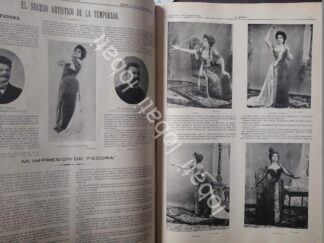CARTEL ANTIGUO ORIGINAL DE CHALIA HERRERA Y OBRA DE TEATRO " FEDORA " ESTRENO 1899 /FEP