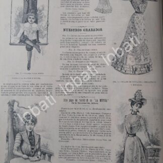 GACETA ANTIGUA DE MODAS 1899. " PAGINAS DE LA MODA " /51