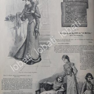 GACETA ANTIGUA DE MODAS 1899. " PAGINAS DE LA MODA " /62