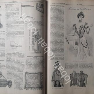 GACETA ANTIGUA DE MODAS 1899. " PAGINAS DE LA MODA " /65