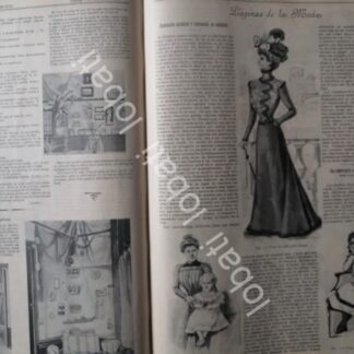 GACETA ANTIGUA DE MODAS 1899. " PAGINAS DE LA MODA " /66