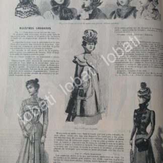 GACETA ANTIGUA DE MODAS 1899. " PAGINAS DE LA MODA " /66