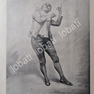GRABADO ANTIGUO 1899. PIERROT / TEATRO