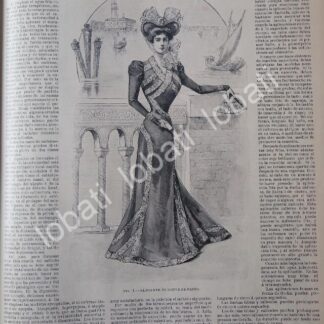 GACETA ANTIGUA DE MODAS 1899. " PAGINAS DE LA MODA " /52