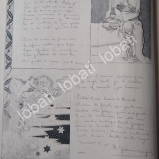 CARTEL ANTIGUO ORIGINAL DE POEMA INEDITO DE MANUEL GUTIERREZ NAJERA 1899 / Poetas