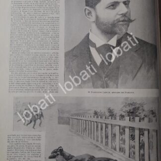 CARTEL ANTIGUO ORIGINAL DE EL ATENTADO CONTRA FERNAND LABORI 1899 / PLT