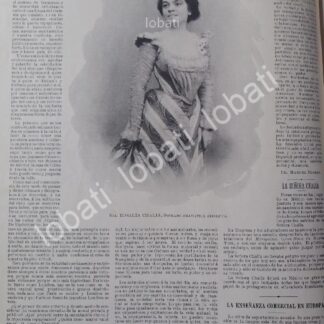 CARTEL ANTIGUO ORIGINAL DE NOTA. LA CANTANTE ROSALIA, CHALIA HERRERA 1899 /FEP