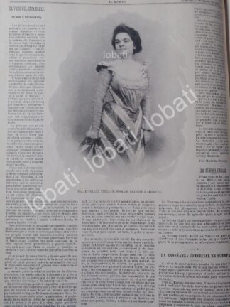 CARTEL ANTIGUO ORIGINAL DE NOTA. LA CANTANTE ROSALIA, CHALIA HERRERA 1899 /FEP