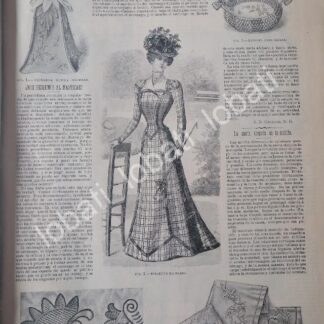 GACETA ANTIGUA DE MODAS 1899. " PAGINAS DE LA MODA " /50