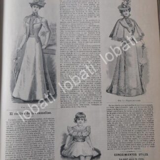 GACETA ANTIGUA DE MODAS 1899. " PAGINAS DE LA MODA " /56