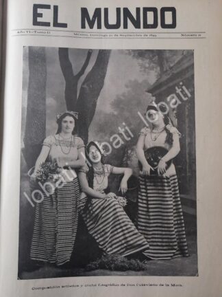PORTADA ANTIGUA ORIGINAL  DE OCTAVIANO DE LA MORA 1899