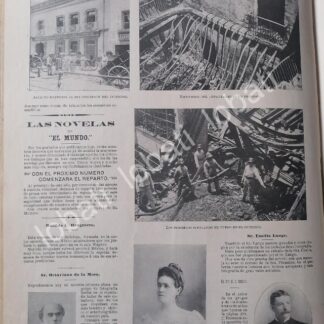 CARTEL ANTIGUO ORIGINAL DE INCENDIO EN LA IMPRENTA. LA EUROPEA Y OTRAS NOTAS 1899 ldm