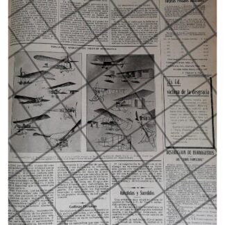 AFICHE RETRO NUEVOS AVIONES DE 1912 Y MAS NOTAS
