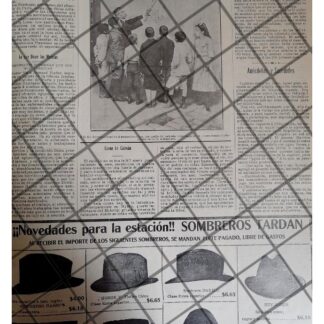 AFICHE ANTIGUO ECLIPSE EN MEXICO Y MAS NOTAS 1912