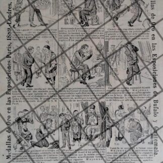 TIRA COMICA ANTIGUA CIGARRERA EL BUEN TONO 1911 /41