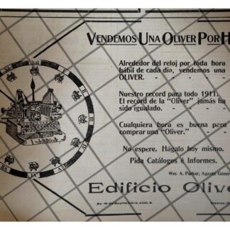 CARTEL PUBLICITARIO RETRO 1912 MAQUINA DE ESCRIBIR OLIVER ·2