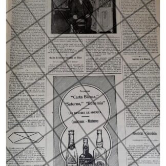 AFICHE ANTIGUO 1912 T. ALBA EDISON, CERVEZA CARTA BLANCA