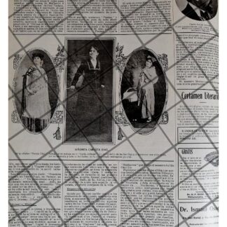 AFICHE ANTIGUO CARLOTA DIAZ Y AQUILES DEBUSSY 1912