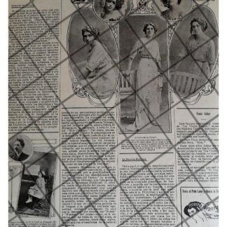 AFICHE ANTIGUO ACTRIZ MARIA CABALLE /AQUILES DEBUSSY 1912