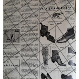 AFICHE RETRO ZAPATERIA DEL ELEFANTE Y OTRAS 1912