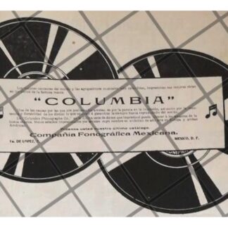 CARTEL PUBLICITARIO ANTIGUO DISCOS COLUMBIA 1912 /16