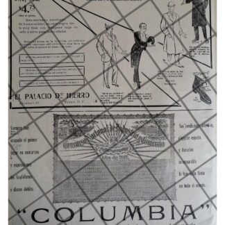 PUBLICIDAD ANTIGUA CIA. FONOGRAFICA MEXICANA 1912 Y OTROS