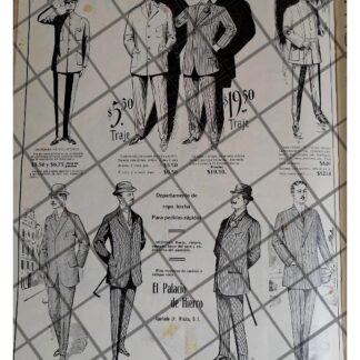 AFICHE RETRO PALACIO DE HIERRO Y UNIFORMES MILITARES 1912