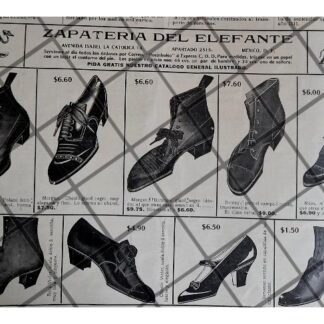 CARTEL PUBLICITARIO ANTIGUO. ZAPATERIA EL ELEFANTE 1912
