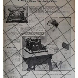 CARTEL ANTIGUO 1912 PREMIO UNDERWOOD DE TAQUIGRAFIA