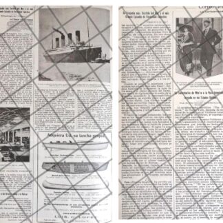 AFICHE ANTIGUO NAUFRAGIO DEL TITANIC MAYO 1912