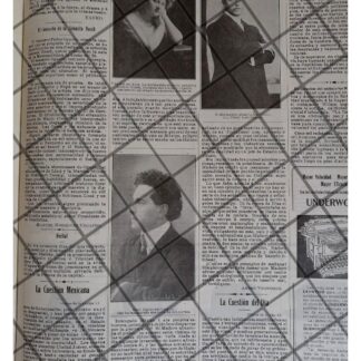 AFICHE ANTIGUO LUIS OGAZON, CARLOS DEL CASTILLO ETC 1912