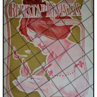 PORTADA ANTIGUA ART NOUVEAU 1912 DAMA Y PAJAROS