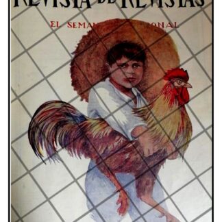 PORTADA ANTIGUA ARTISTICA 1912 NIÑO Y SU GALLO