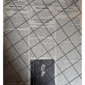 PORTADA ANTIGUA, NOTAS CIRCULO LIBERAL JALISCIENSE Y MAS 1912