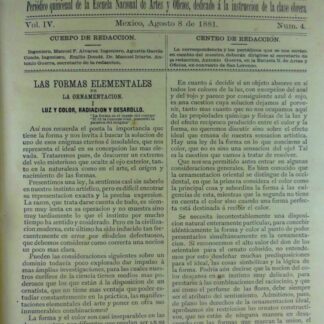 GACETA ANTIGUA. ESCUELA NACIONAL DE ARTES Y OFICIOS. AGO 1881