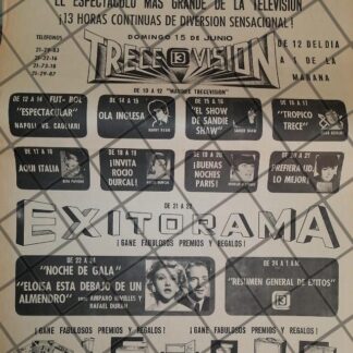 PUBLICIDAD RETRO. CANAL 13 TRECEVISION 1969 /8