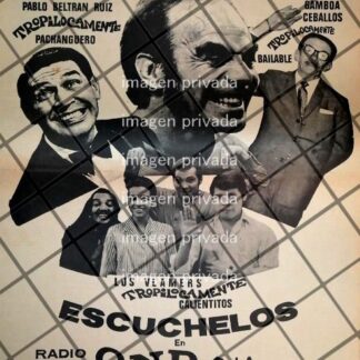 PUBLICIDAD RETRO LOCO VALDEZ Y LOS BLAMERS. RADIO ONDA 1969