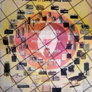 CARTEL PUBLICITARIO RETRO ENCENDEDORES RONSON 1969
