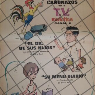 PUBLICIDAD RETRO CANAL 2 DE TELEVISA. CHEPINA PERALTA 1967