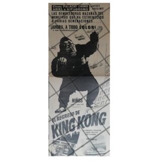 AFICHE RETRO PELICULA EL REGRESO DE KING KONG 1969