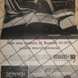 CARTEL RETRO AUTOS RENAULT 10. T POSTER 1969