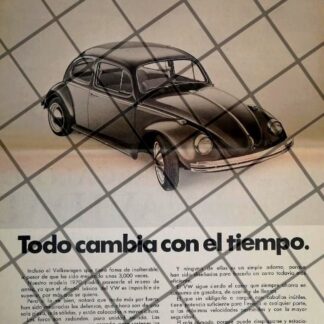 CARTEL RETRO AUTOS VOLKSWAGEN VOCHO 1970. P. 1969. T POSTER