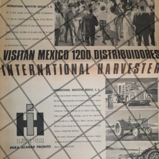 CARTEL PUBLICITARIO RETRO INTERNATIONAL HARVESTER MEXICO 1969