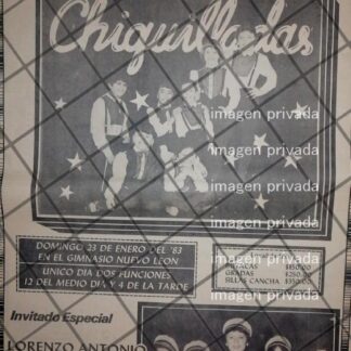 CARTEL RETRO CONCIERTO LORENZO ANTONIO Y CHIQUILLADAS MONTERREY 84