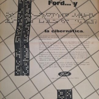 CARTEL PUBLICITARIO FORD IMPLEMENTA LA INFORMATICA 1967